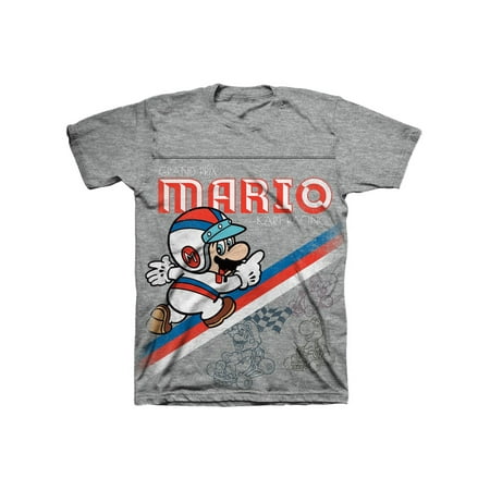 Mario T-shirt Tee - Nintendo Mario Kart Racing T-Shirt (Little Boys & Big Boys)