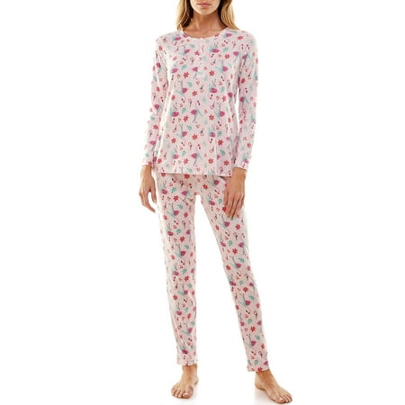 

Jaclyn Women s Holiday Printed Henley and Legging Pajama Set