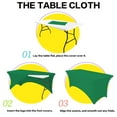 thumbnail image 3 of Galenzoov 2 pack 6FT Rectangular Fitted Tablecloth – Stretchable Spandex Table Cover Machine Washable, Ideal for Wedding, Dinner, Gatherings & Festivals, Emerald Green, 3 of 9