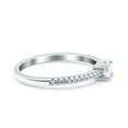 thumbnail image 2 of Simulated Cubic Zirconia Size-9 Simple Wedding Ring Band 925 Sterling Silver, 2 of 7