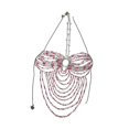 thumbnail image 4 of Cadena de cuentas Cadena de sujetador Cadena de s Joyas Boho Bikini Collar de cadena de bikini para conciertos de vacaciones Fiesta de carnaval, 4 of 10
