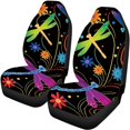 thumbnail image 5 of Uourmeti Dragonflies Dots Car Seat Covers 3 PCS, Car Seat Covers Full Set Polyester Breathable Soft for Sedans most Cars Trucks, 5 of 10