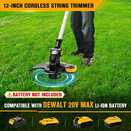 Cordless String Trimmer Compatible with Dewalt 20V Battery