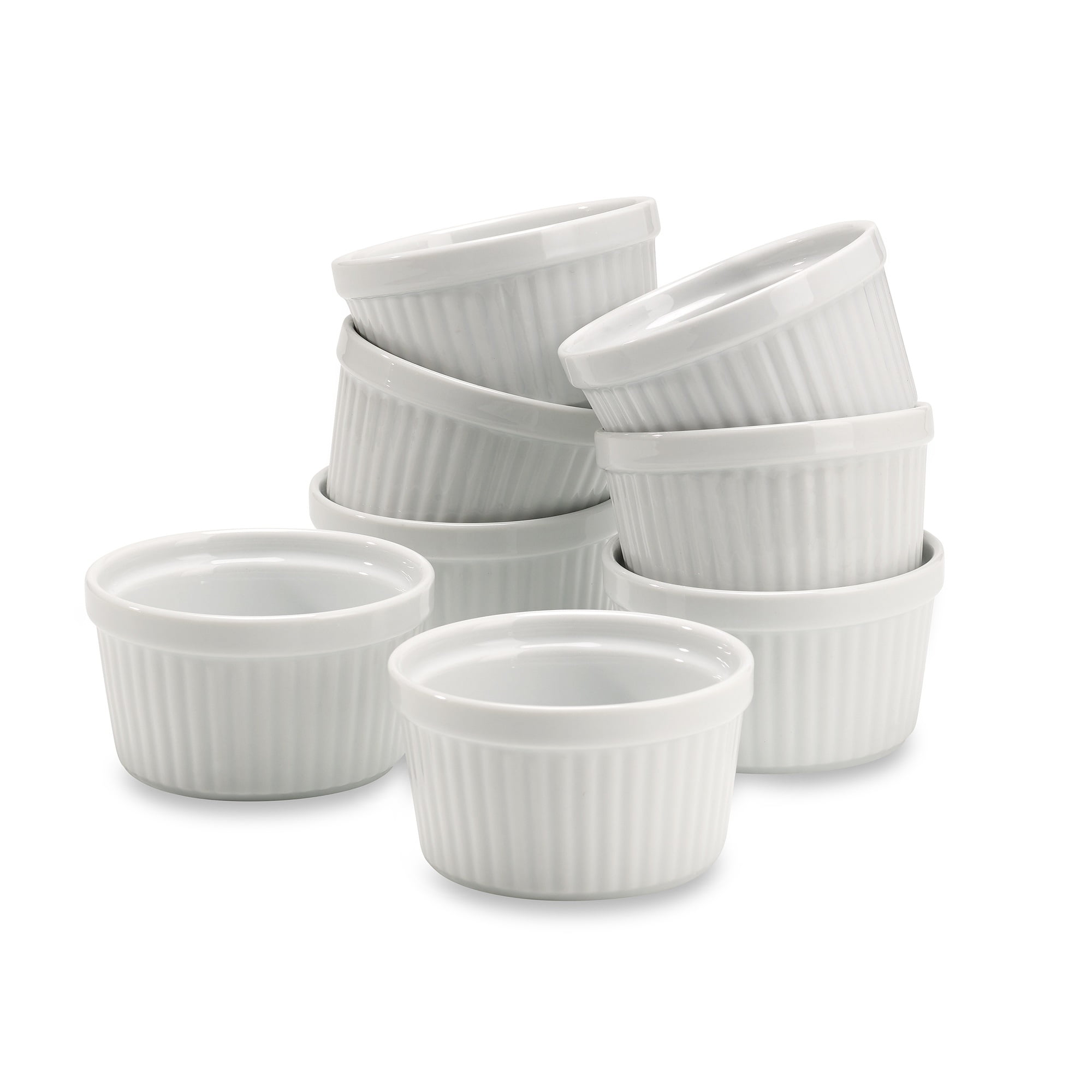 (4 pack) Better Homes & Gardens White Porcelain Ramekin, 0.42 lb