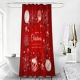 thumbnail image 3 of Christmas Shower Curtain Red Christmas Multi Ball Polyester Fabric Bathroom Shower Curtain 72X72 Inch, 3 of 6