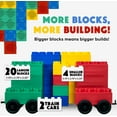 thumbnail image 3 of BiggoBlocks Jumbo Blocks — Big Blocks for Kids Ages 3-8 — Indoor & Outdoor Blocks for Kids Jumbo Games — Large Building Blocks (24 pc with 2 cars) Big City Set, 3 of 11