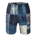 thumbnail image 3 of Salouo Indigo Patchwork Quilt Pattern Swim Trunks for Men,Men's Hawaiian Bathing Suit Swimsuits Quick Dry Swimming Board Shorts Beach Shorts with Pockets-X-Large, 3 of 6