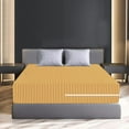 thumbnail image 3 of 100% Egyptian Cotton L Shape Zipper Mattress Cover, 800 TC, 15 Inch Deep Pocket King Size (76x80), Stripe Gold, 3 of 6