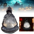 thumbnail image 6 of YSGFHGJW Halloween Gothic Statue, LED Glowing Crystal Sculpture with Floating Bats, Mysterious Resin Horror Bookshelf Decor for Indoor Display, 6 of 8