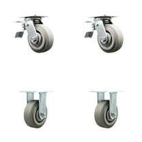 Service Caster Brand Replacement Caster Set for Milwaukee Work Cart 48-22-8590