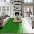 thumbnail image 4 of Green Gradient Washable Living Room Rugs 5'x8', Watercolor Abstract Light Green Gradient Water Ripples Low Pile Throw Large Area Rug Non-Slip Sturdy Edge Binding Carpet for Living Room Kitchen Office, 4 of 9