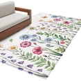 Colorful Flowers 2.7'x5' Rug for Office Desk Chair Area Small Bedroom ...