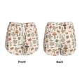 thumbnail image 3 of Gukieu Forest Mushrooms Insects Print Women's Sports Shorts with Drawstring Elastic Waistband for Running, Yoga, Fitness-Large, 3 of 7