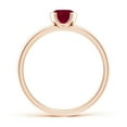 thumbnail image 2 of ANGARA Natural Semi Bezel-Set Ruby Solitaire Engagement Ring in 14K Rose Gold for Women (Size-5mm) | July Birthstone, Birthday, Anniversary, Jewelry Gift for Women | Natural Ruby Ring, 2 of 8