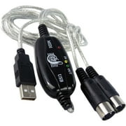 Agptek Computer USB to MIDI Keyboard Controller Cable Adapter for Windows Mac