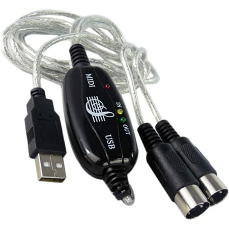 Agptek Computer USB to MIDI Keyboard Controller Cable Adapter for Windows Mac