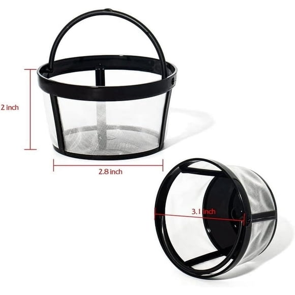 Replacement 2 Packs Reusable Coffee Filters For Mr. Coffee 4-5 Cup Drip Coffeemakers-Nylon Mesh With Handle