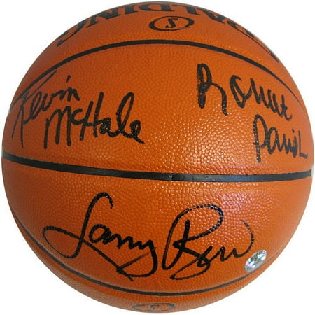 Sport Image Authentic Autographed 80's Big 3 Basketball, Larry Bird, Robert Parrish and Kevin McHale