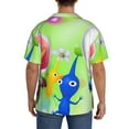 thumbnail image 3 of Saiise Pikmin Mens Front Pocket Hawaiian Shirts Casual Floral Shirts Short Sleeve Button Down Beach Tropical Shirts, 3 of 6