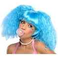 thumbnail image 2 of Adult Womens Blue Nicki Minaj Bubble Gum Clown Team Spirit Curly Wig, 2 of 2