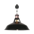 thumbnail image 1 of FSLiving H-Type Track Lighting E26 Base Industrial Adjustable Angle Lamp Black Metal Shade with Red Bronze Socket Track Light Fixture for Slope Ceiling Gimbal,Bulb and Track Not Included - 1 Light, 1 of 6