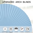 thumbnail image 4 of Arch Window Shade Radius 11 inch Half Circle Arched Non-Woven Stick on Cut to Size self Adhesive Light Filtering Half Moon Round Window Covering Pleated Blinds for Front Door, 4 of 12