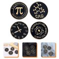 thumbnail image 5 of 4 Pcs Broche Symbole de Sciences Mathématiques Broche Décorative en Métal Esthétique, 5 of 5