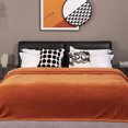 thumbnail image 6 of Mellowdy Extra Thick Hearty Plush Blanket - 500GSM Twin/Full Warm Blanket for Winter, Fall, Couch, Bed (Burnt Orange, 60x80 inches), 6 of 9