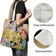 thumbnail image 3 of Disney Princess Bolso de tela con estampado de lienzo para mujer, bolsa de compras reutilizable y estética, con cremallera interior, regalo para mujer,38*45cm., 3 of 6