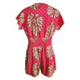 thumbnail image 5 of Women's Jumpsuit Women'S Resort Style Printed Short Sleeve V Neck Shorts Jumpsuit,Red Women's Jumpsuit 3XL, 5 of 5