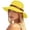 Yellow, variant on CBASIHI Womens Wide Brim Packable Sun Hats- Leather Belt UV Protection Straw Floppy Summer Travel Beach Straw Hats Khaki Size Free Size