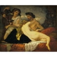 thumbnail image 2 of Thomas Couture 17x15 Gold Ornate Wood Frame and Double Matted Museum Art Print Titled - Horace and Lydia (1843), 2 of 4