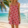 thumbnail image 2 of 2024 Women's Summer Fashion Dress Sleeveless Pleated Print Casual Beach Shoulder Strap Flowy Comfortable Stylish Trendy Outfit, 2 of 2