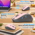 Small Pink Computer Mouse Pink Wireless Dual Mode Rechargeable Silent Optical Mouse For Laptop ...