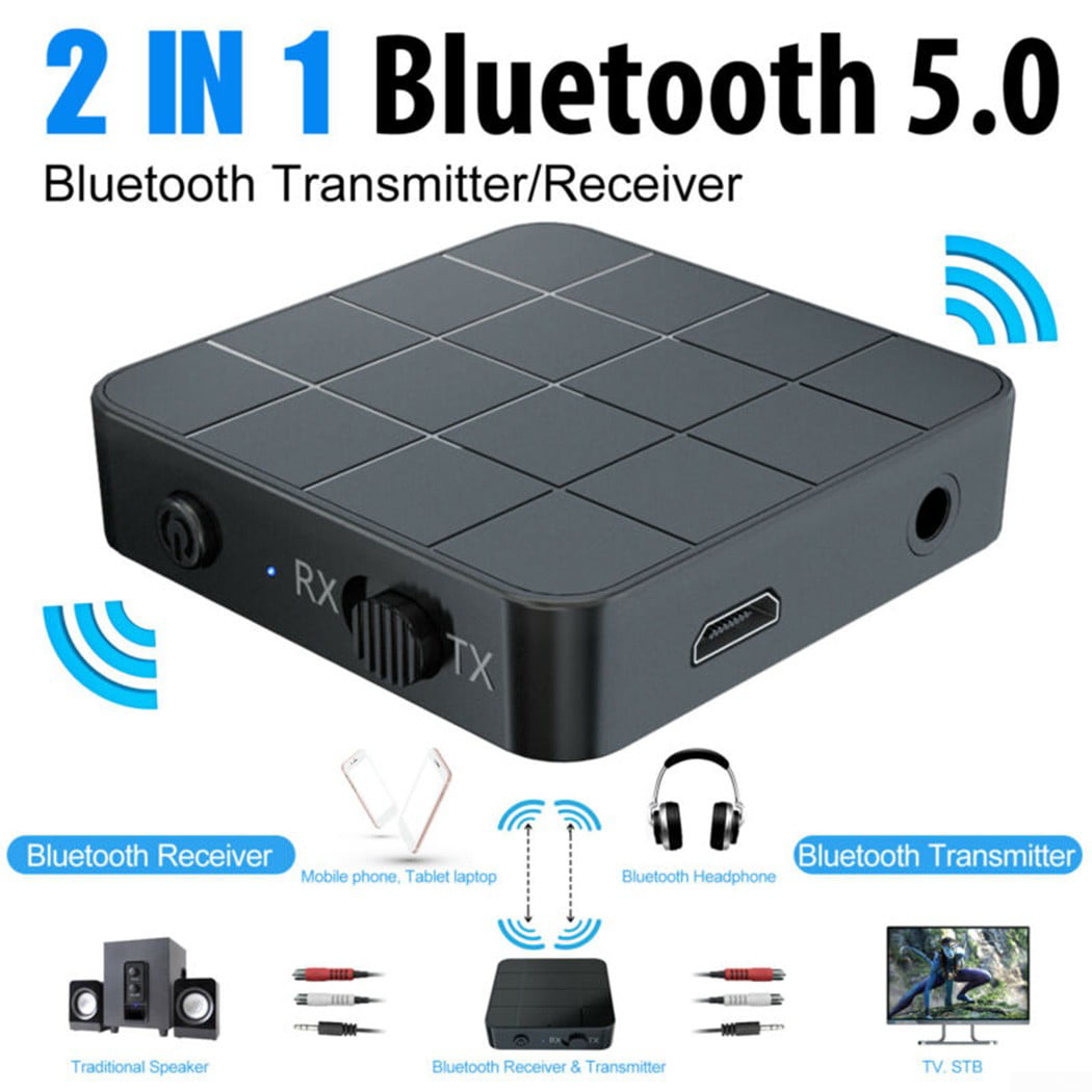 2 in 1 Bluetooth Wireless Transmitter Receiver 4.2 Adapter Audio Car Music TV FF 