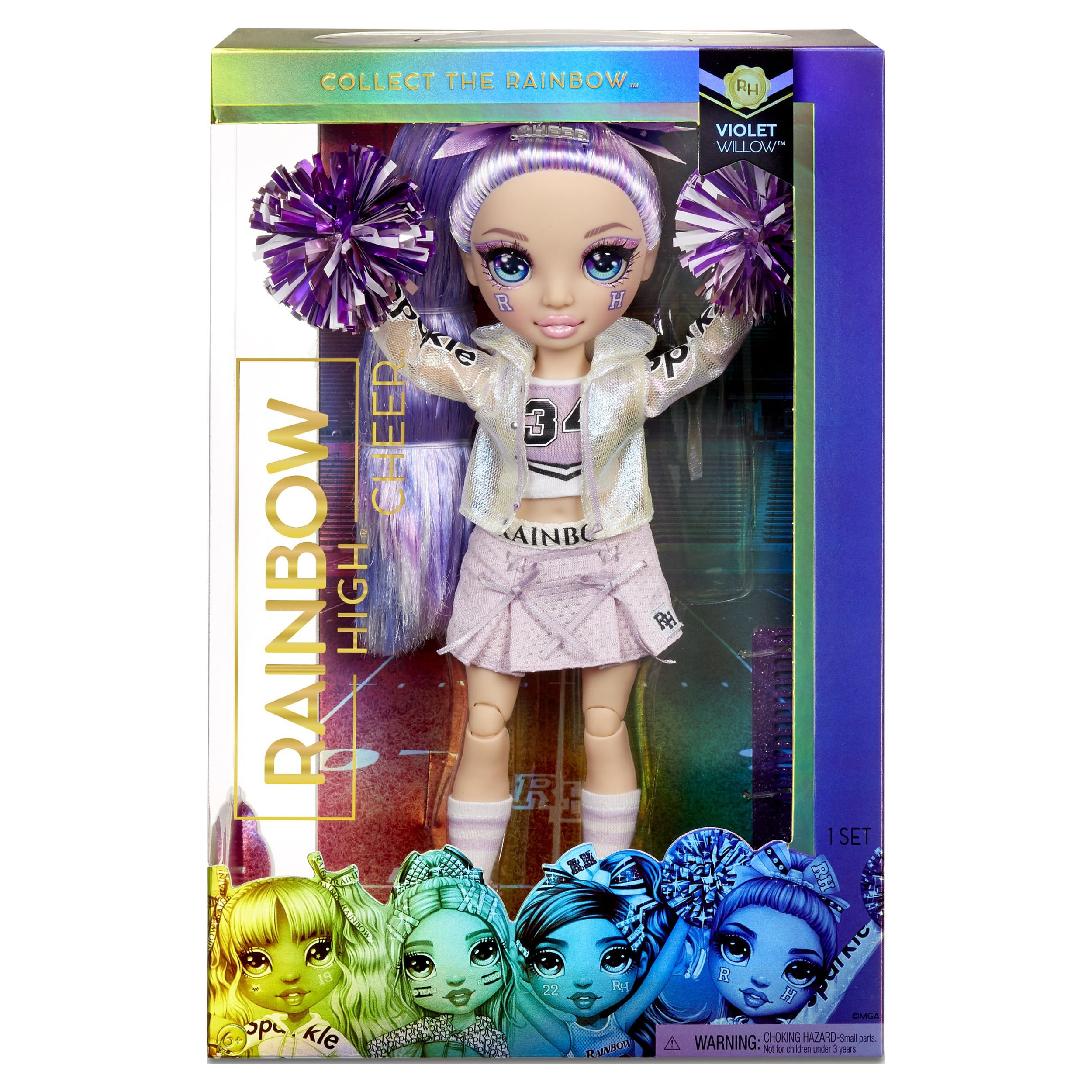 Rainbow High Cheer Violet Willow – Purple Fashion Doll with Pom Poms, Cheerleader Doll, Toys for Kids 6-12 Years Old - image 3 of 8