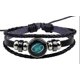 thumbnail image 1 of Pulsera de doce constelaciones, joyería europea y americana, aleación multicapa, tejido luminoso, cuero punk, cielo nocturno, 1 of 6