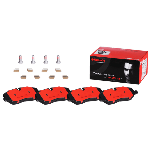 Brembo Brake Pad P44014N NAO; FMSI Number D1098-8202; Ceramic; Set Of 4; With Hardware