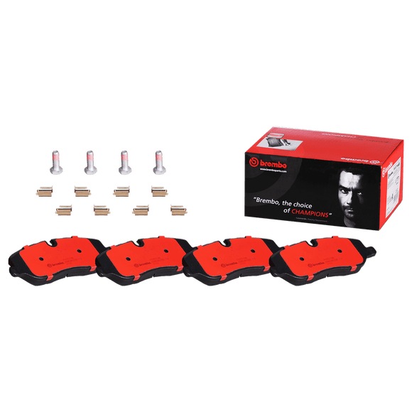 Brembo Plaquette de Frein P44014N NAO; Numéro FMSI D1098-8202; Céramique; Ensemble de 4; avec Quincaillerie