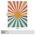 thumbnail image 4 of Chilfamy Sunburst Flannel Throw Blanket for Couch Sofa Bed Camping All Seasons - Soft Plush Lightweight Anti-Pilling Wrinkle Resistant Cozy Blanket 60x80in, 4 of 6