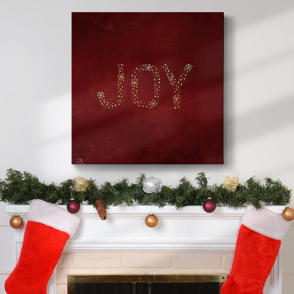 Joy Starburst - Red- Gallery Wrapped Canvas