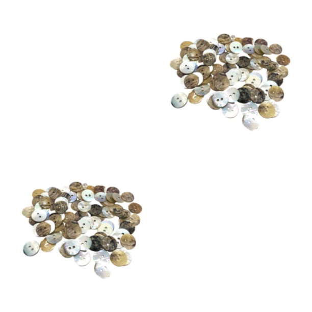 Moyic Botones de costura de concha redonda, modernos y duraderos, 100 piezas, amplia aplicación Type1 NO1