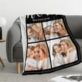 thumbnail image 4 of AISENIN Custom Gifts for Mom Blanket Custom Blankets with Photos Best Mom Ever Personalized Picture Blanket Customized Blankets with Photo Collage Throw Christmas Birthday for Mom, 4 of 5