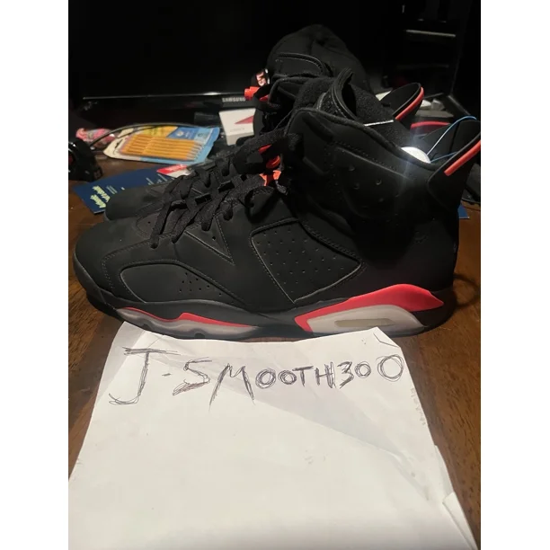 Ni - ke Size 14 Ni - ke Air Jordan 6 Retro Black 4 Infrared 3 2019 Bred 3846 12 -0 11 Grape