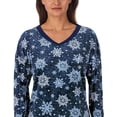 thumbnail image 4 of Nautica Women's 2 Piece Cozy Fleece Pajama Sleepwear Set (Blue Snowflakes,XXL), 4 of 5
