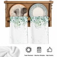 thumbnail image 6 of Teal Botanical Microfiber Kitchen Towel, Spring Weeping Eucalyptus Leaves Soft Absorbent Dish Towels, Quick Drying Washable Dishcloths for Kitchen Cleaning, Drying Dishes, 18x28 Inches, 6 of 9