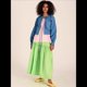 thumbnail image 4 of Chaqueta Corta para Mujer, de Moda, con Lazo Frontal, Cuello de Solapa, Larga, Abrigo Vaquero, Blusa Ligera de Otoño Azul S, 4 of 7
