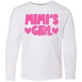thumbnail image 3 of Inktastic Mimi's Girl Pink with Hearts Long Sleeve Youth T-Shirt, 3 of 5