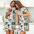 thumbnail image 3 of Salouo Back To School A Print Short Sleeve Sleepshirt for Womens Comfy Nightgown Scoopneck Cute Nightdress Ruffle -X-Large, 3 of 6