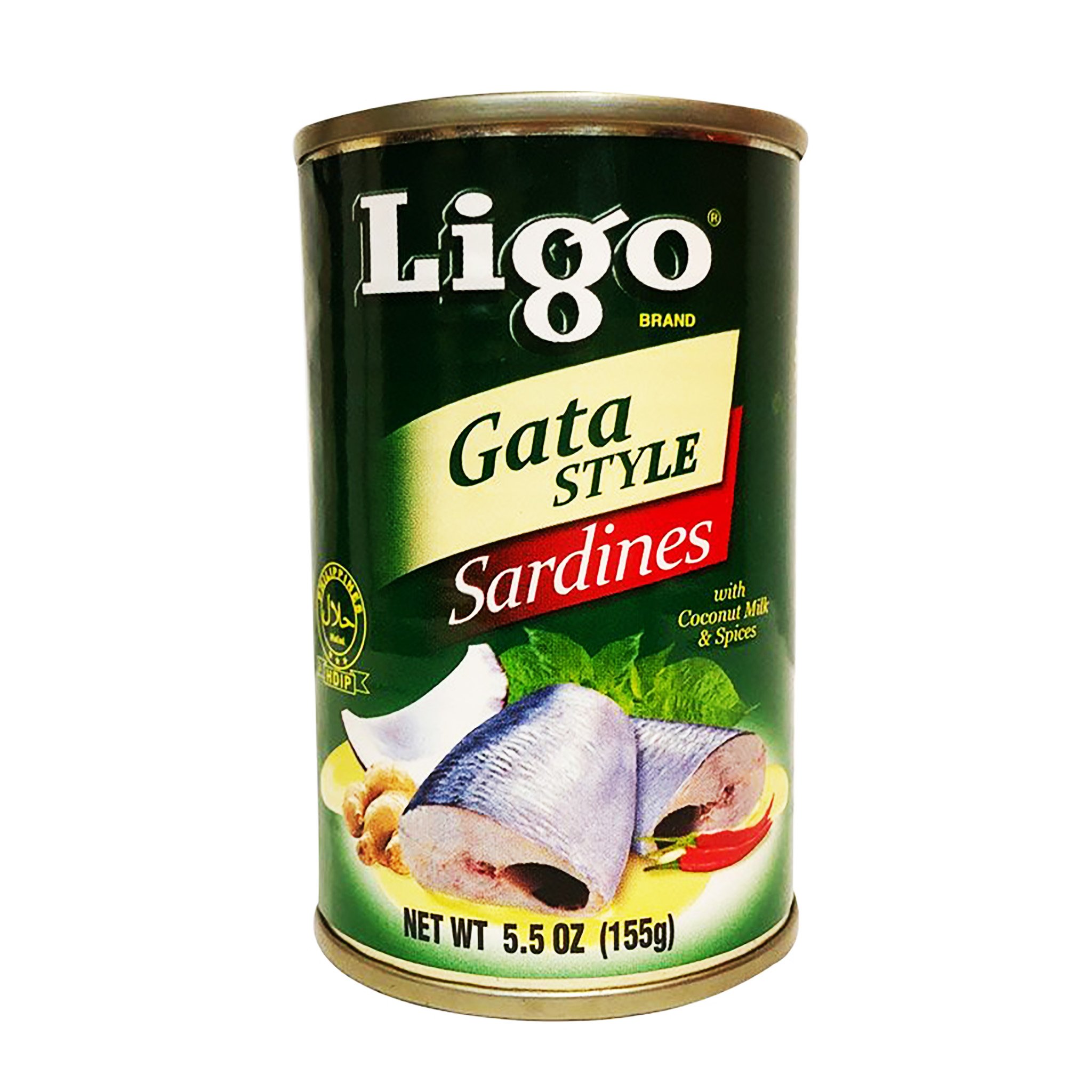 Ligo Brand Sardines Sa Gata ( Sardines with Coconut Milk ), 155g Pack